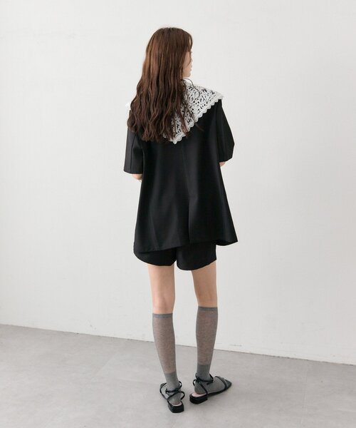 mystic（ミスティック）の「タックショートパンツ（その他パンツ・レディース・ベージュ/ブラック/アイボリー・1/2）」の7枚目の写真