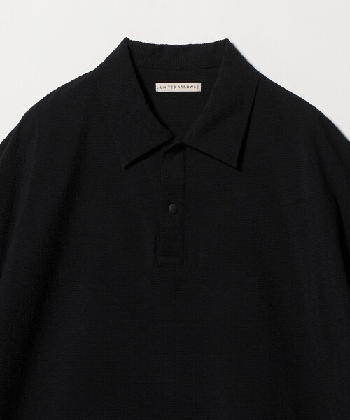 UNITED ARROWS（ユナイテッドアローズ）の「DotAir ドットエア サッカー ヘムコード ポロシャツ　吸水速乾（ポロシャツ・メンズ・ブラック/オリーブ・XL/M/S/L）」の20枚目の写真