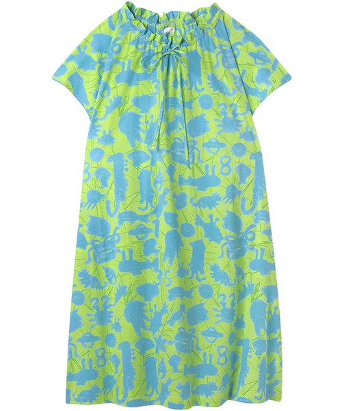 綿100%(本体) ワンピース 4分袖 ロング丈（ルームワンピース