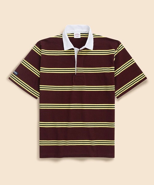 BROOKS BROTHERS（ブルックスブラザーズ）の「Brooks Brothers × BARBARIAN　コットン　ライトウェイト　ラグビーシャツ（ポロシャツ・メンズ・グリーン/バーガンディー/ネイビー・LARGE/MEDIUM/SMALL）」の3枚目の写真