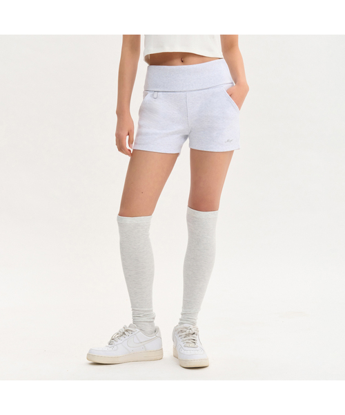 NINEZ（ナインゼット）の「コットンフォールディングショーツ (2カラー)（その他パンツ・レディース・ライトグレー/ブラック・SMALL/MEDIUM）」の2枚目の写真