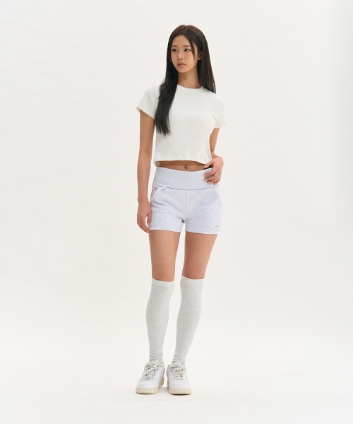NINEZ（ナインゼット）の「コットンフォールディングショーツ (2カラー)（その他パンツ・レディース・ライトグレー/ブラック・SMALL/MEDIUM）」の4枚目の写真