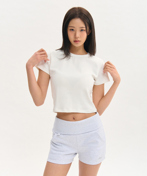 NINEZ（ナインゼット）の「コットンフォールディングショーツ (2カラー)（その他パンツ・レディース・ライトグレー/ブラック・SMALL/MEDIUM）」の6枚目の写真