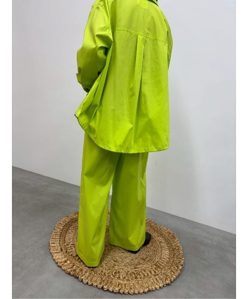 MIDVEIN（ミッドヴェイン）の「Drawstring shirt（シャツ/ブラウス・レディース・ライム/ブラック・FREE）」の6枚目の写真