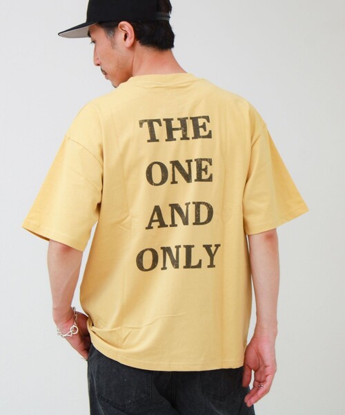 GLOSTER(グロスター)の「【前後で映える】ミッキーフェイス&ロゴプリントT(Tシャツ/カットソー・メンズ・イエロー/オフホワイト・L/M)」の10枚目の写真