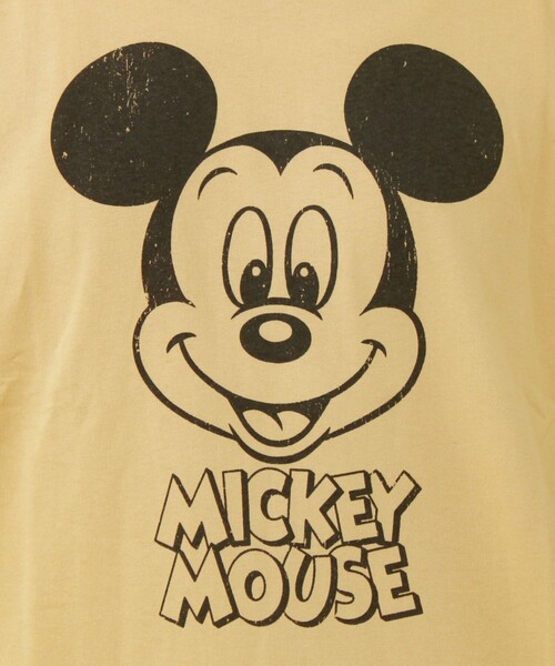 GLOSTER(グロスター)の「【前後で映える】ミッキーフェイス&ロゴプリントT(Tシャツ/カットソー・メンズ・イエロー/オフホワイト・L/M)」の13枚目の写真