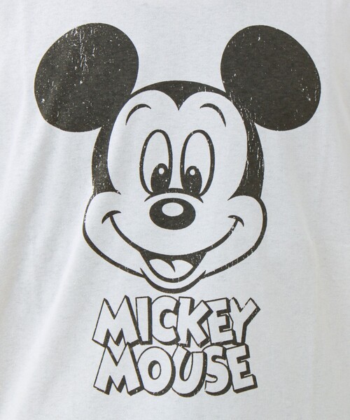 GLOSTER(グロスター)の「【前後で映える】ミッキーフェイス&ロゴプリントT(Tシャツ/カットソー・メンズ・イエロー/オフホワイト・L/M)」の5枚目の写真