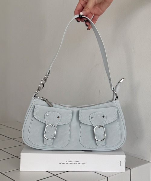 frunco(フランコ)の「2WAYバックル合皮BAG(ハンドバッグ・レディース・ホワイト/ピンク/ブラウン/ブラック/ブルー・FREE)」の1枚目の写真