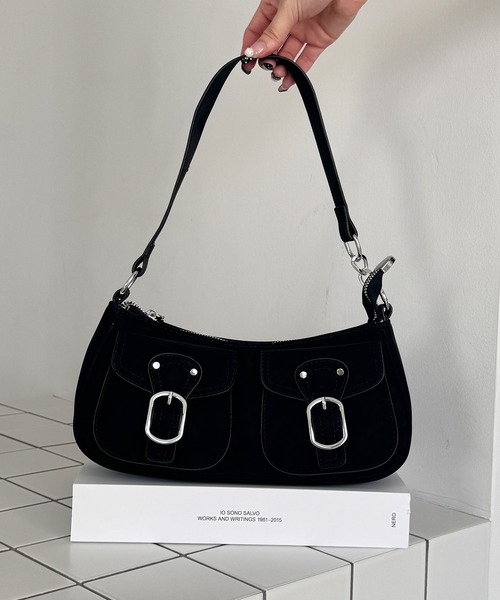 frunco(フランコ)の「2WAYバックル合皮BAG(ハンドバッグ・レディース・ホワイト/ピンク/ブラウン/ブラック/ブルー・FREE)」の3枚目の写真