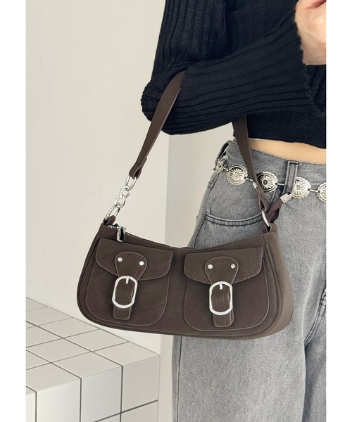 frunco(フランコ)の「2WAYバックル合皮BAG(ハンドバッグ・レディース・ホワイト/ピンク/ブラウン/ブラック/ブルー・FREE)」の15枚目の写真