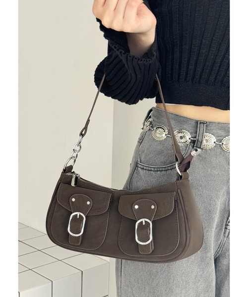 frunco(フランコ)の「2WAYバックル合皮BAG(ハンドバッグ・レディース・ホワイト/ピンク/ブラウン/ブラック/ブルー・FREE)」の17枚目の写真