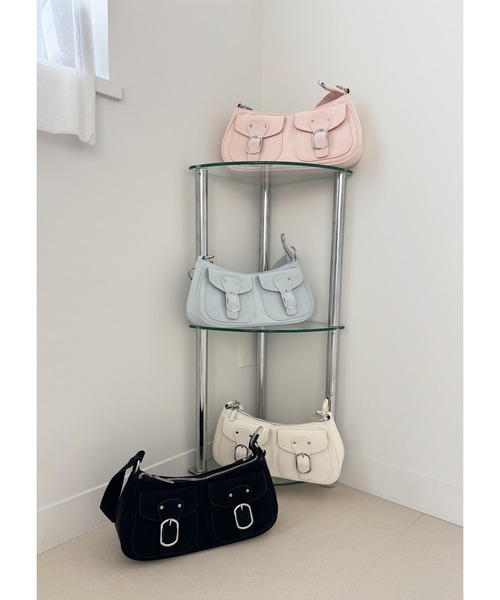 frunco(フランコ)の「2WAYバックル合皮BAG(ハンドバッグ・レディース・ホワイト/ピンク/ブラウン/ブラック/ブルー・FREE)」の14枚目の写真