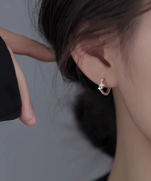 セール】【Bz】【456844】ダブルスターフープピアス(RZ)（ピアス（両耳