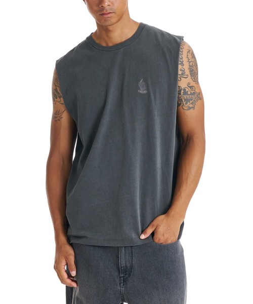 VOLCOM(ボルコム)の「VOLCOM メンズ GRAB THE STONE TANK タンクトップ 【2026年春夏モデル】(タンクトップ・メンズ・ブラック/オフホワイト/ブルー系その他・SMALL/MEDIUM/LARGE/X-LARGE)」の1枚目の写真