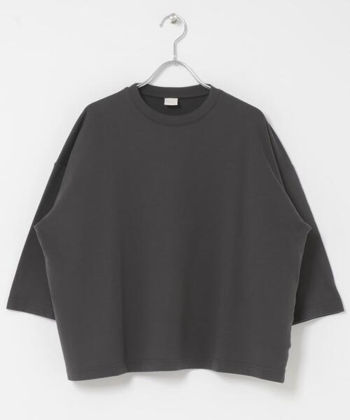 かぐれ(カグレ)の「コットンインレー6分袖プルオーバー(Tシャツ/カットソー・レディース・チャコールグレー/ベージュ/オートミール・FREE)」の11枚目の写真