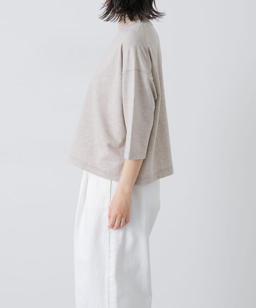 かぐれ(カグレ)の「コットンインレー6分袖プルオーバー(Tシャツ/カットソー・レディース・チャコールグレー/ベージュ/オートミール・FREE)」の20枚目の写真