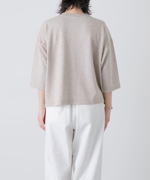 かぐれ(カグレ)の「コットンインレー6分袖プルオーバー(Tシャツ/カットソー・レディース・チャコールグレー/ベージュ/オートミール・FREE)」の21枚目の写真
