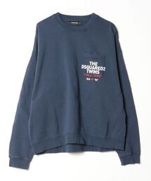 ブランド古着】メンズのスウェット（ブルー・ネイビー/青色系・刺繍