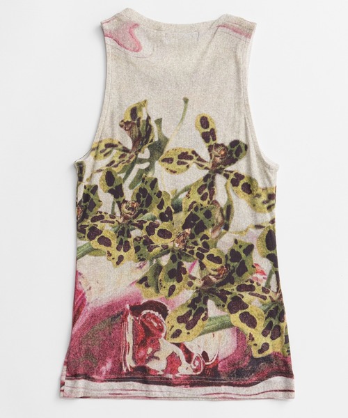 MAISON SPECIAL（メゾンスペシャル）の「【PRE-ORDER】Flower Print Ribbed Tank Top/フラワープリントリブタンクトップ（タンクトップ・レディース・オレンジ/イエロー・FREE）」の10枚目の写真