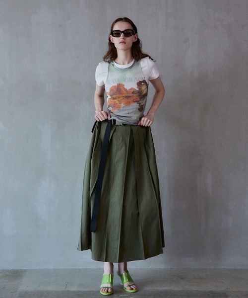 MAISON SPECIAL（メゾンスペシャル）の「【PRE-ORDER】Flower Print Ribbed Tank Top/フラワープリントリブタンクトップ（タンクトップ・レディース・オレンジ/イエロー・FREE）」の17枚目の写真