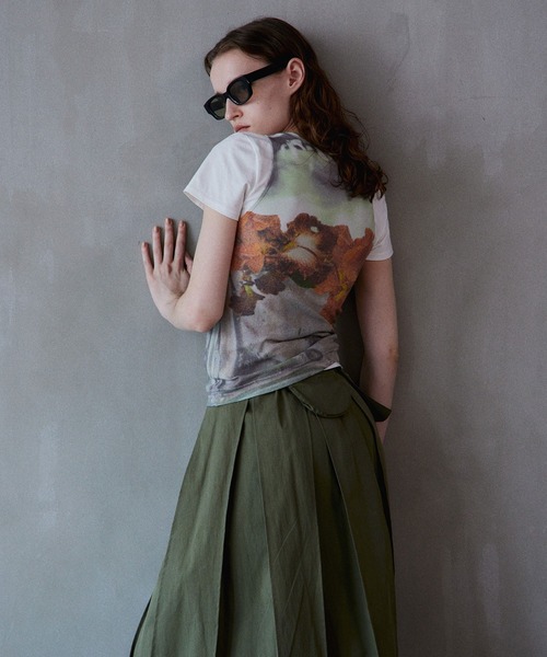 MAISON SPECIAL（メゾンスペシャル）の「【PRE-ORDER】Flower Print Ribbed Tank Top/フラワープリントリブタンクトップ（タンクトップ・レディース・オレンジ/イエロー・FREE）」の16枚目の写真