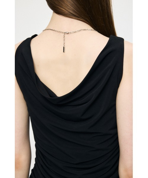 MOUSSY（マウジー）の「WAIST GATHER DRAPE トップス（Tシャツ/カットソー・レディース・キナリ/ブラック/ブラウン・FREE）」の13枚目の写真