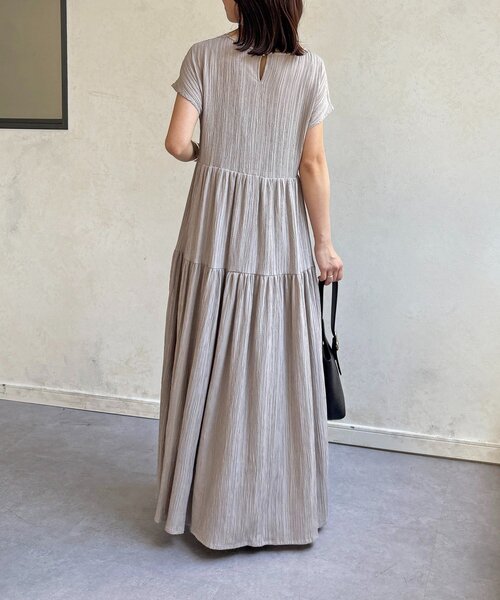 Thevon(ゼボン)の「楊柳ウエストドロストフレンチワンピース(ワンピース・レディース・ブラック/サックスブルー/グレイッシュベージュ・S/M)」の13枚目の写真