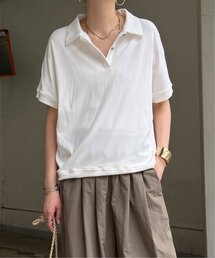 LBC（エルビーシー）の「ひんやりポロ襟スキッパープルオーバー（Tシャツ/カットソー）」