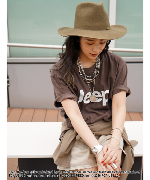 GOOD ROCK SPEED（グッドロックスピード）の「【GOOD ROCK SPEED】ジープロゴTシャツ（Tシャツ/カットソー・レディース・ホワイト/イエロー/ブラウン・FREE）」の10枚目の写真