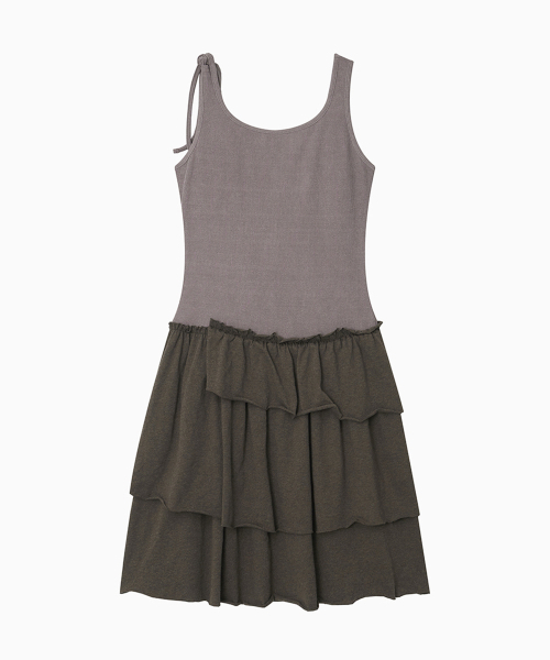 OHESHIO（オヘシオ）の「SHIRRING LAYERED DRESS, INDIE PINK（ワンピース・レディース・その他・FREE）」の8枚目の写真