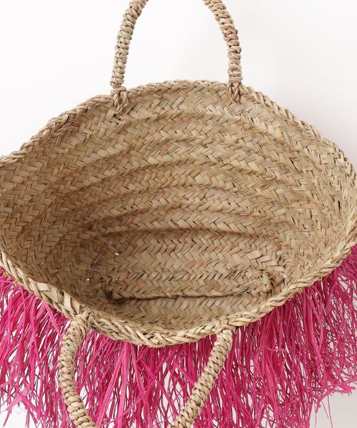 ROSE BUD(ローズバッド)の「AS FRINGE BASKET BAG(かごバッグ・レディース・ブラック/ピンク・ONE SIZE)」の12枚目の写真