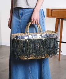 ROSE BUD | AS FRINGE BASKET BAG(かごバッグ)