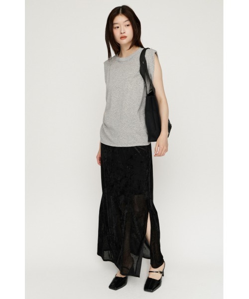 SLY(スライ)の「SHEER CHENILLEL L/SK シアーシェニルロングスカート 夏服 秋服(スカート・レディース・ブラック/ブラウン/アイボリー・FREE)」の14枚目の写真