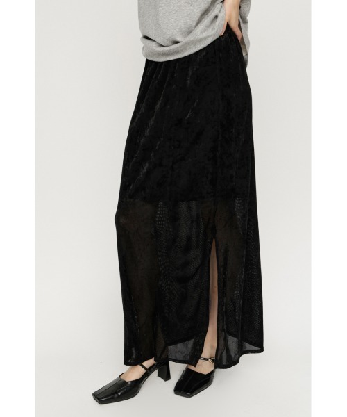 SLY(スライ)の「SHEER CHENILLEL L/SK シアーシェニルロングスカート 夏服 秋服(スカート・レディース・ブラック/ブラウン/アイボリー・FREE)」の16枚目の写真