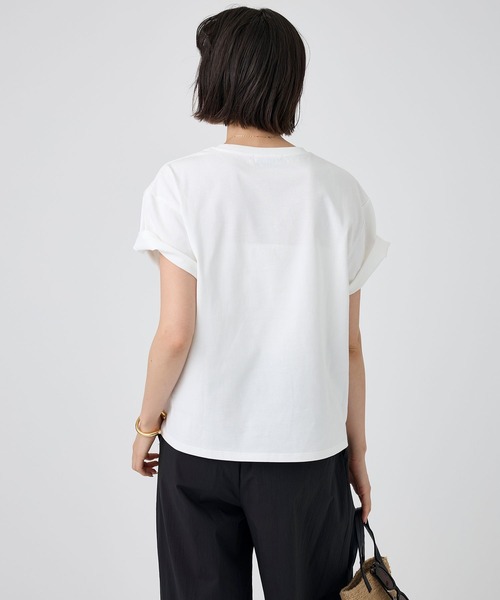 BABYLONE(バビロン)の「HERALDロゴTEE(Tシャツ/カットソー・レディース・ホワイト/ブラウン・フリー)」の7枚目の写真