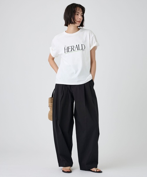 BABYLONE(バビロン)の「HERALDロゴTEE(Tシャツ/カットソー・レディース・ホワイト/ブラウン・フリー)」の8枚目の写真