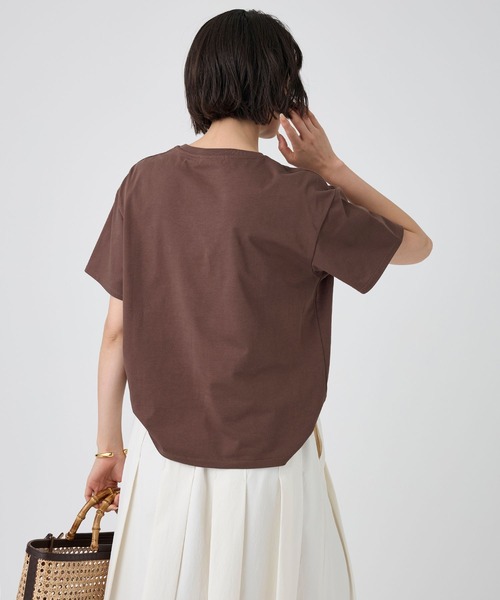 BABYLONE(バビロン)の「HERALDロゴTEE(Tシャツ/カットソー・レディース・ホワイト/ブラウン・フリー)」の13枚目の写真