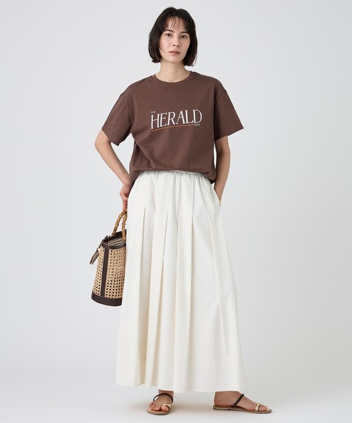 BABYLONE(バビロン)の「HERALDロゴTEE(Tシャツ/カットソー・レディース・ホワイト/ブラウン・フリー)」の14枚目の写真