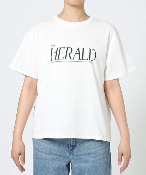 BABYLONE(バビロン)の「HERALDロゴTEE(Tシャツ/カットソー・レディース・ホワイト/ブラウン・フリー)」の19枚目の写真
