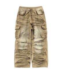 NOT4NERD（ノットフォーナード）の「NOT4NERD/ノットフォーナード/Dirty Washed Parachute Cargo Denim Pants（デニムパンツ）」