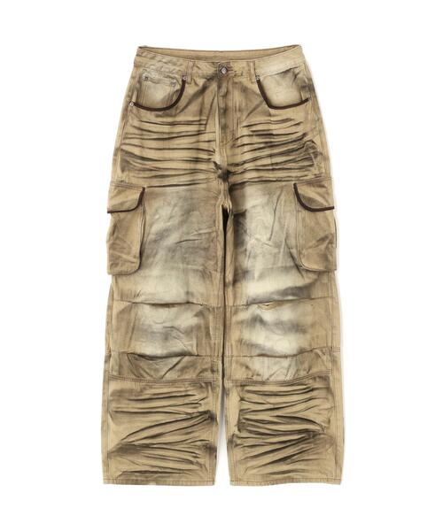 NOT4NERD(ノットフォーナード)の「NOT4NERD/ノットフォーナード/Dirty Washed Parachute Cargo Denim Pants(デニムパンツ・メンズ・ベージュ/ブルー・M/XL/L)」の17枚目の写真