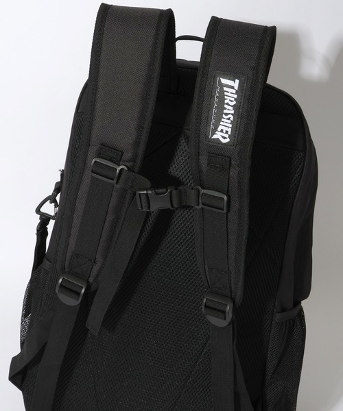 CORPUS　SELECT（コーパストーキョー）の「【THRASHER/スラッシャー】チャーム付き 大容量リュック 30L Wクリップバッグ（バックパック/リュック・メンズ・ブラック系2/ブラック系1・FREE）」の14枚目の写真