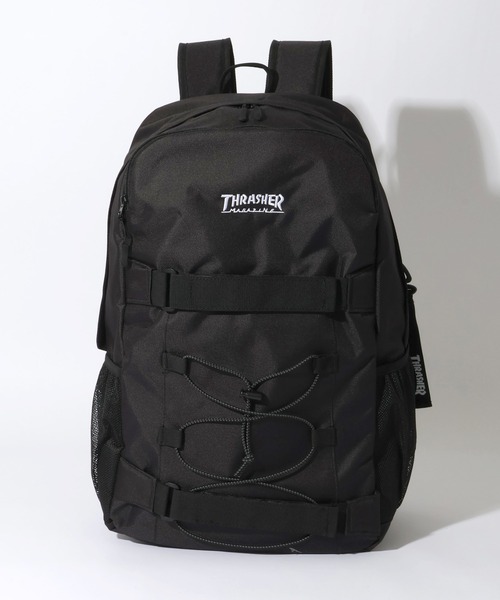 CORPUS　SELECT（コーパストーキョー）の「【THRASHER/スラッシャー】チャーム付き 大容量リュック 30L Wクリップバッグ（バックパック/リュック・メンズ・ブラック系2/ブラック系1・FREE）」の6枚目の写真