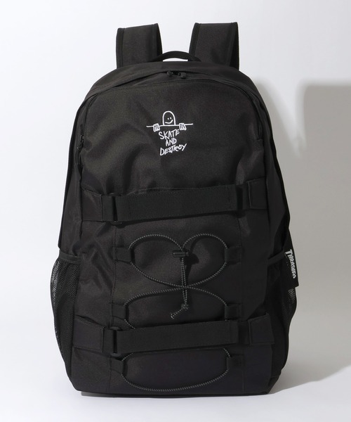 CORPUS　SELECT（コーパストーキョー）の「【THRASHER/スラッシャー】チャーム付き 大容量リュック 30L Wクリップバッグ（バックパック/リュック・メンズ・ブラック系2/ブラック系1・FREE）」の10枚目の写真