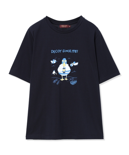 DECOY SINCE 1981(デコイシンスイチキュウハチイチ)の「ひやさらプレミアムコイ君 Tシャツ(Tシャツ/カットソー・レディース・ネイビー/ブルー/ホワイト・LL/M/L)」の5枚目の写真