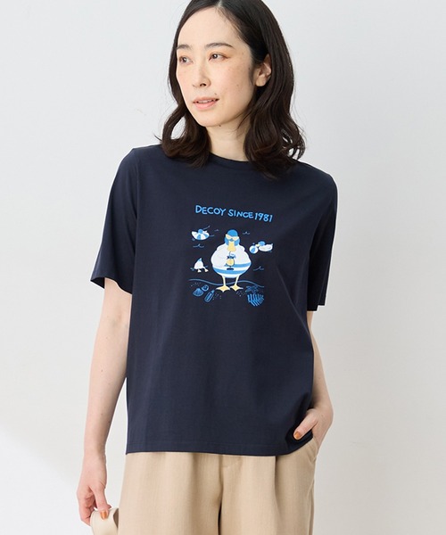 DECOY SINCE 1981(デコイシンスイチキュウハチイチ)の「ひやさらプレミアムコイ君 Tシャツ(Tシャツ/カットソー・レディース・ネイビー/ブルー/ホワイト・LL/M/L)」の1枚目の写真