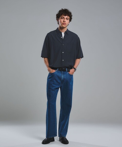 green label relaxing(グリーンレーベルリラクシング)の「シアー ギンガムチェック ジャストルーズ 半袖 シャツ(シャツ/ブラウス・メンズ・ダークブラウン/ダークグリーン/ネイビー・S/L/XL/M)」の5枚目の写真