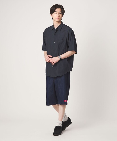 green label relaxing(グリーンレーベルリラクシング)の「シアー ギンガムチェック ジャストルーズ 半袖 シャツ(シャツ/ブラウス・メンズ・ダークブラウン/ダークグリーン/ネイビー・S/L/XL/M)」の10枚目の写真