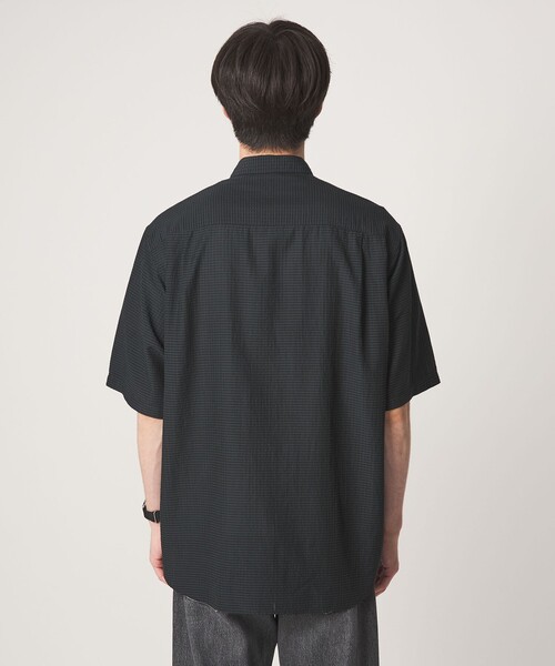 green label relaxing(グリーンレーベルリラクシング)の「シアー ギンガムチェック ジャストルーズ 半袖 シャツ(シャツ/ブラウス・メンズ・ダークブラウン/ダークグリーン/ネイビー・S/L/XL/M)」の13枚目の写真