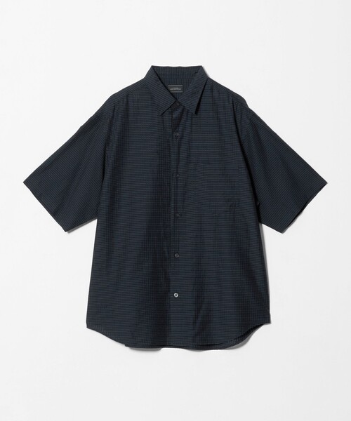 green label relaxing(グリーンレーベルリラクシング)の「シアー ギンガムチェック ジャストルーズ 半袖 シャツ(シャツ/ブラウス・メンズ・ダークブラウン/ダークグリーン/ネイビー・S/L/XL/M)」の17枚目の写真